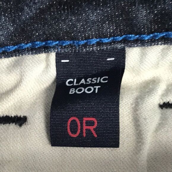 TOMMY HILFIGER Classic Boot Jeans Frayed Hem Womens Size 0 Wide Leg Flared Denim - Picture 9 of 12